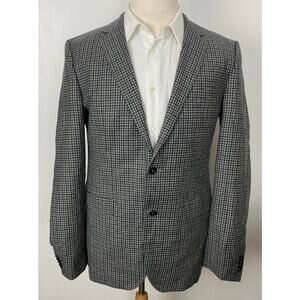 HUGO BOSS The Smith Lanificio Tesse Biella plaid 2-button wool jacket blazer 42L